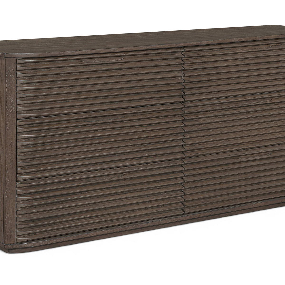 Morino - Oak Veneer And Solid Wood Dresser - Brown