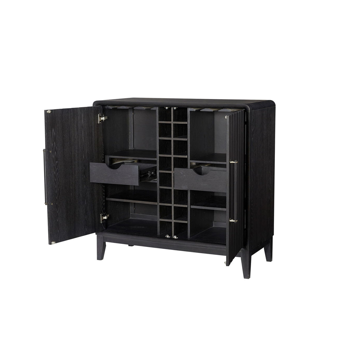 Ample Storage Bar Cabinet - Peppercorn