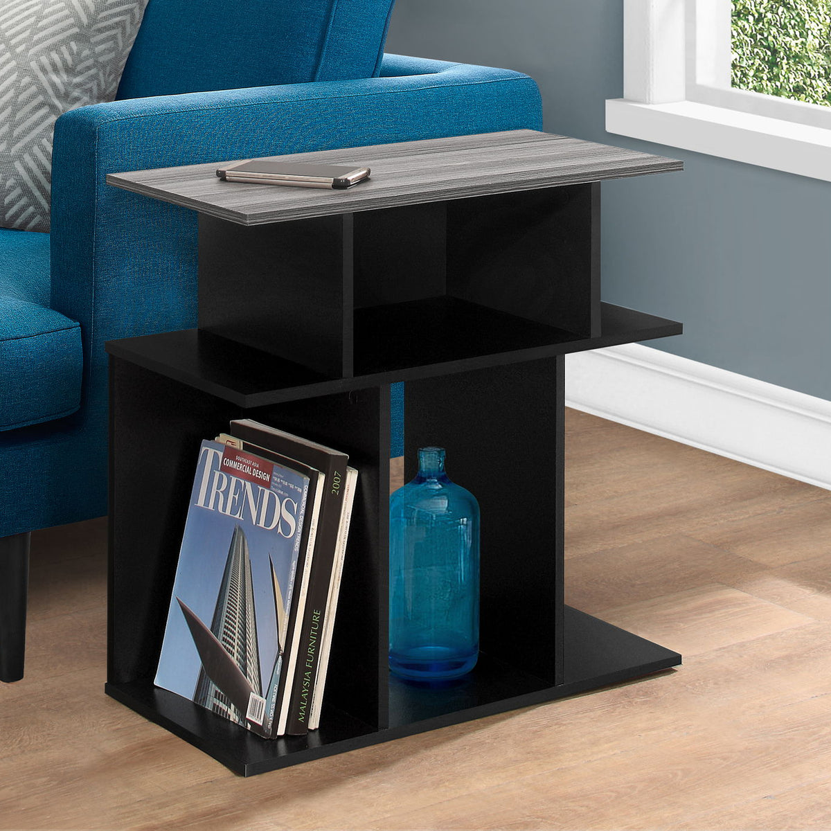 Accent Table, Side Contemporary & Modern - Black