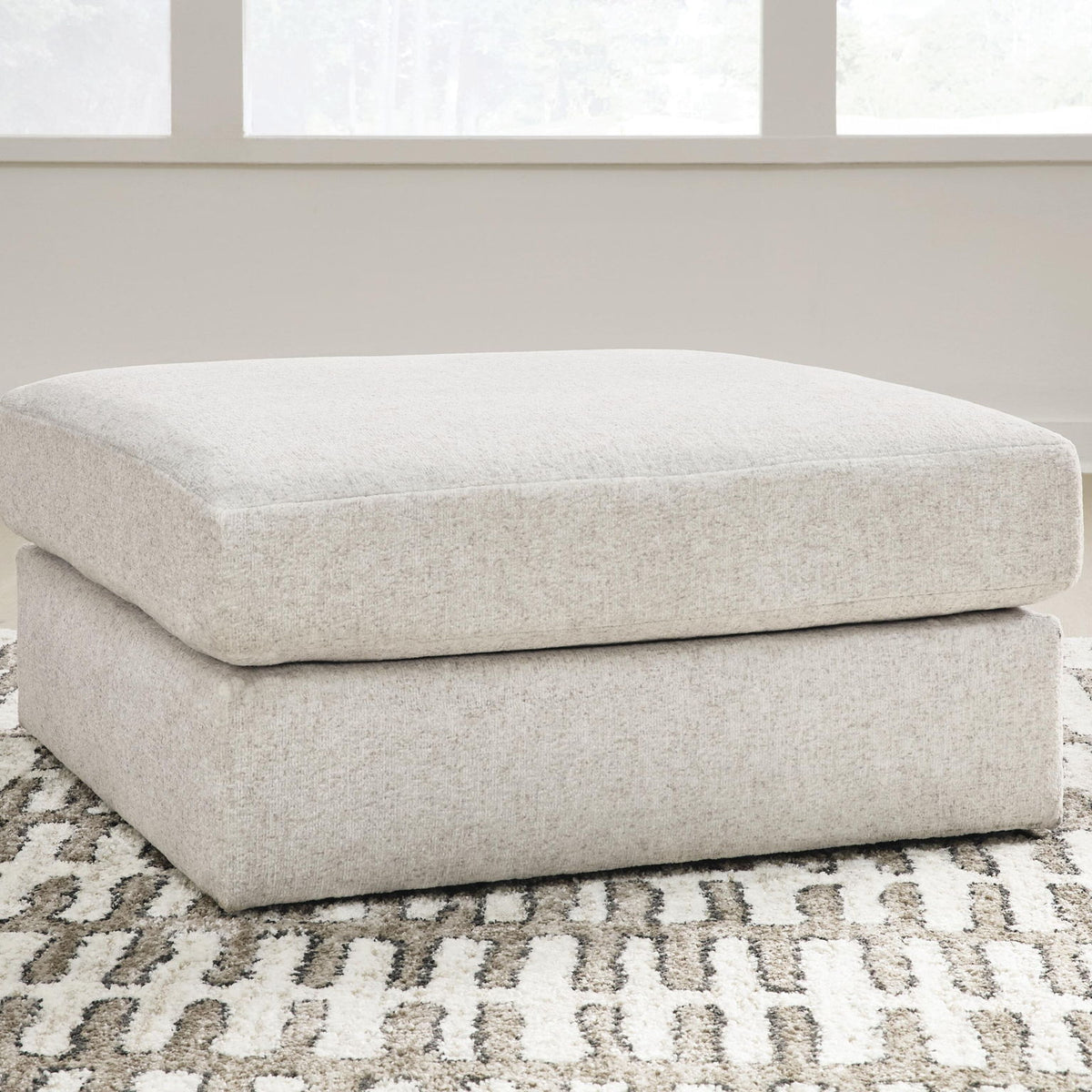 Kestrie - Oversized Accent Ottoman - Feathered