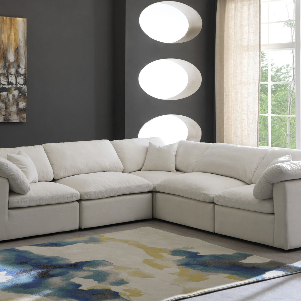 Plush - 5 Piece Modular Sectional