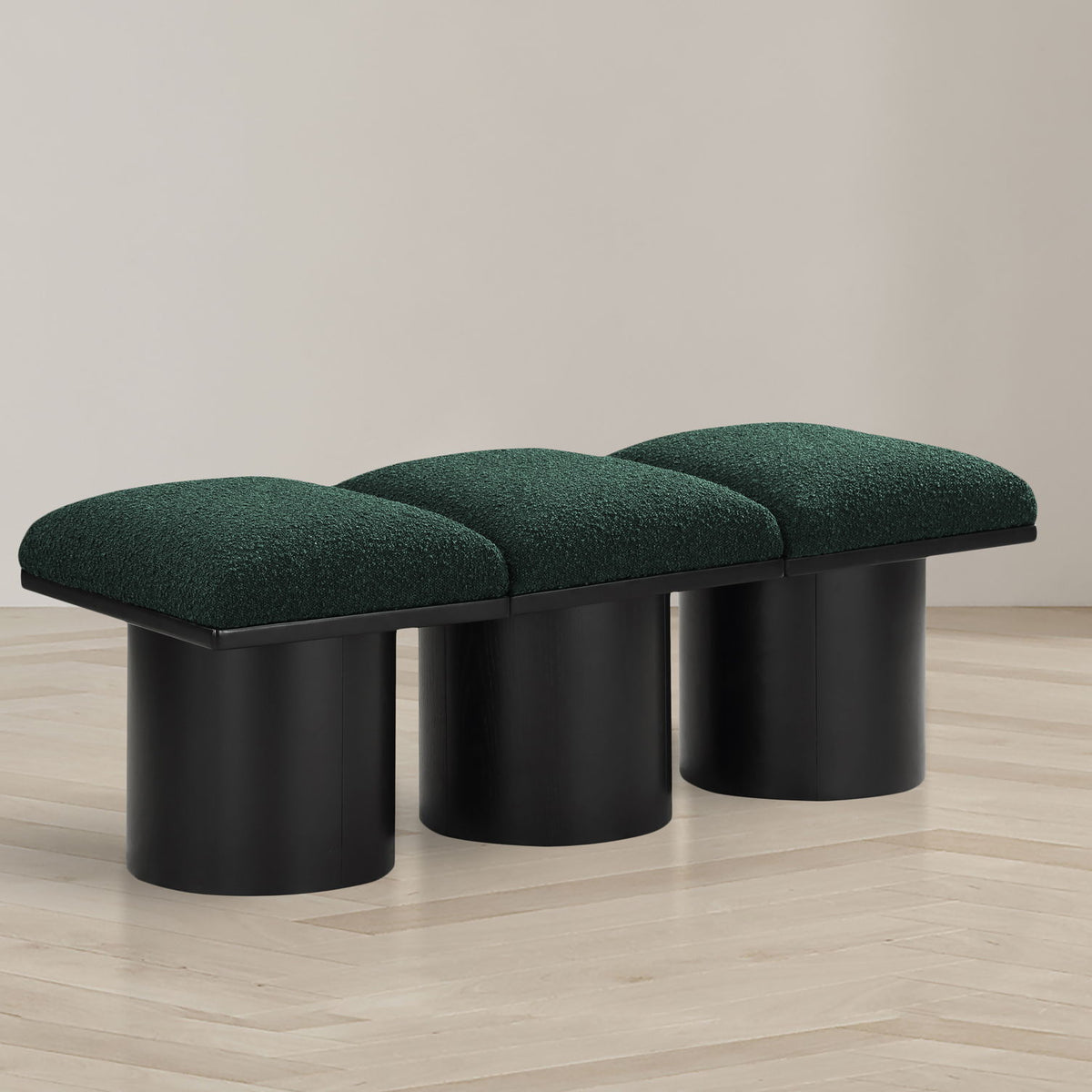 Pavilion - 3 Piece Modular Bench With Black Base