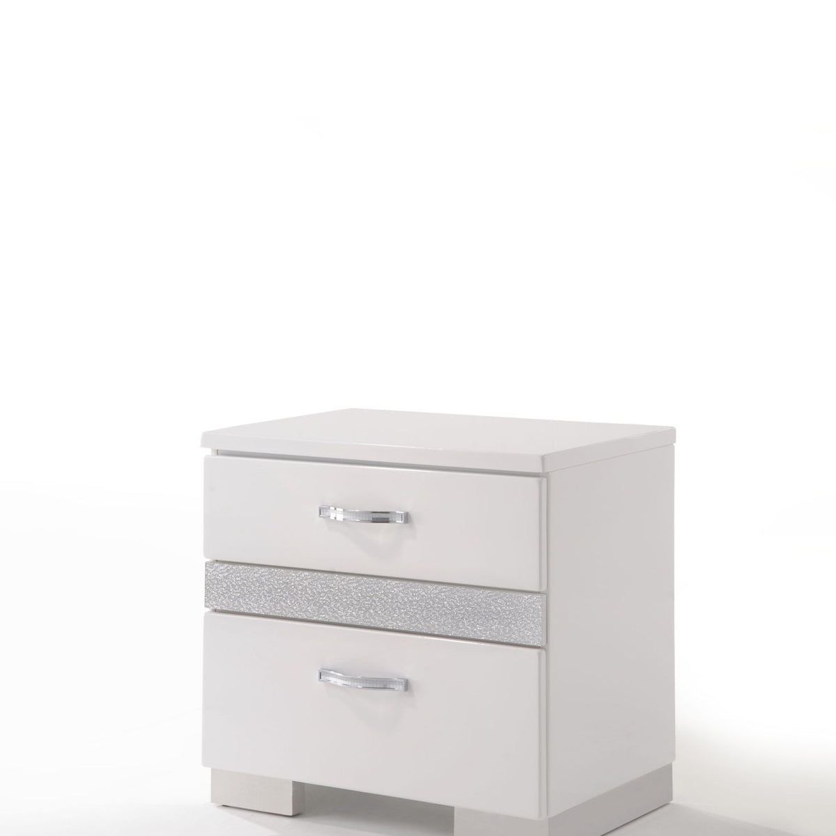 Naima II - High Gloss Nightstand - White