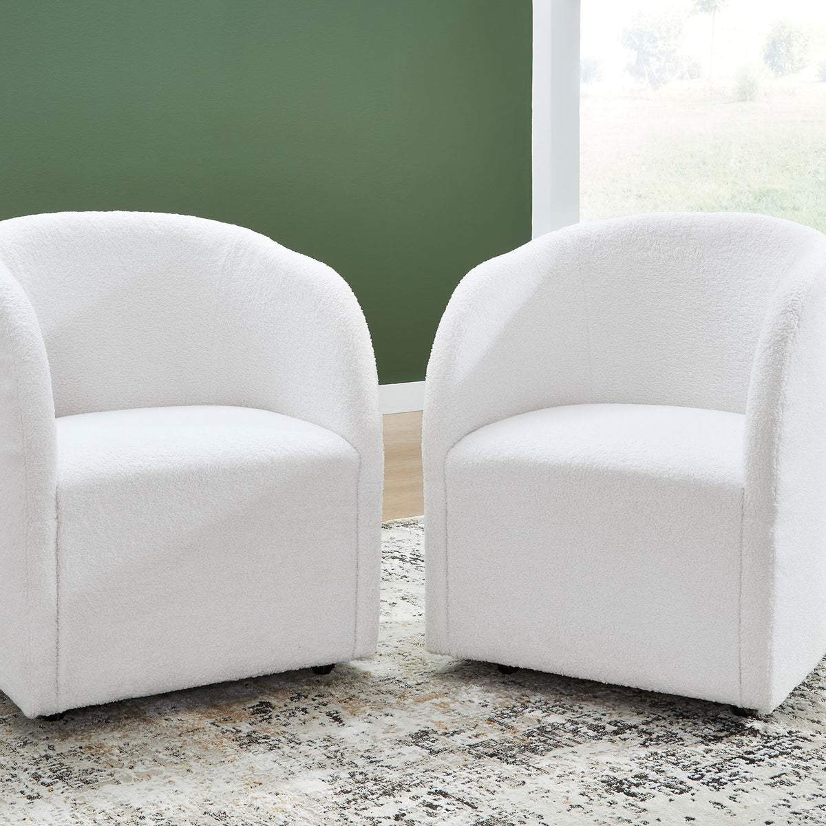 Rowanbeck - Dining Upholstered Arm Chair (Set of 2) - Ivory