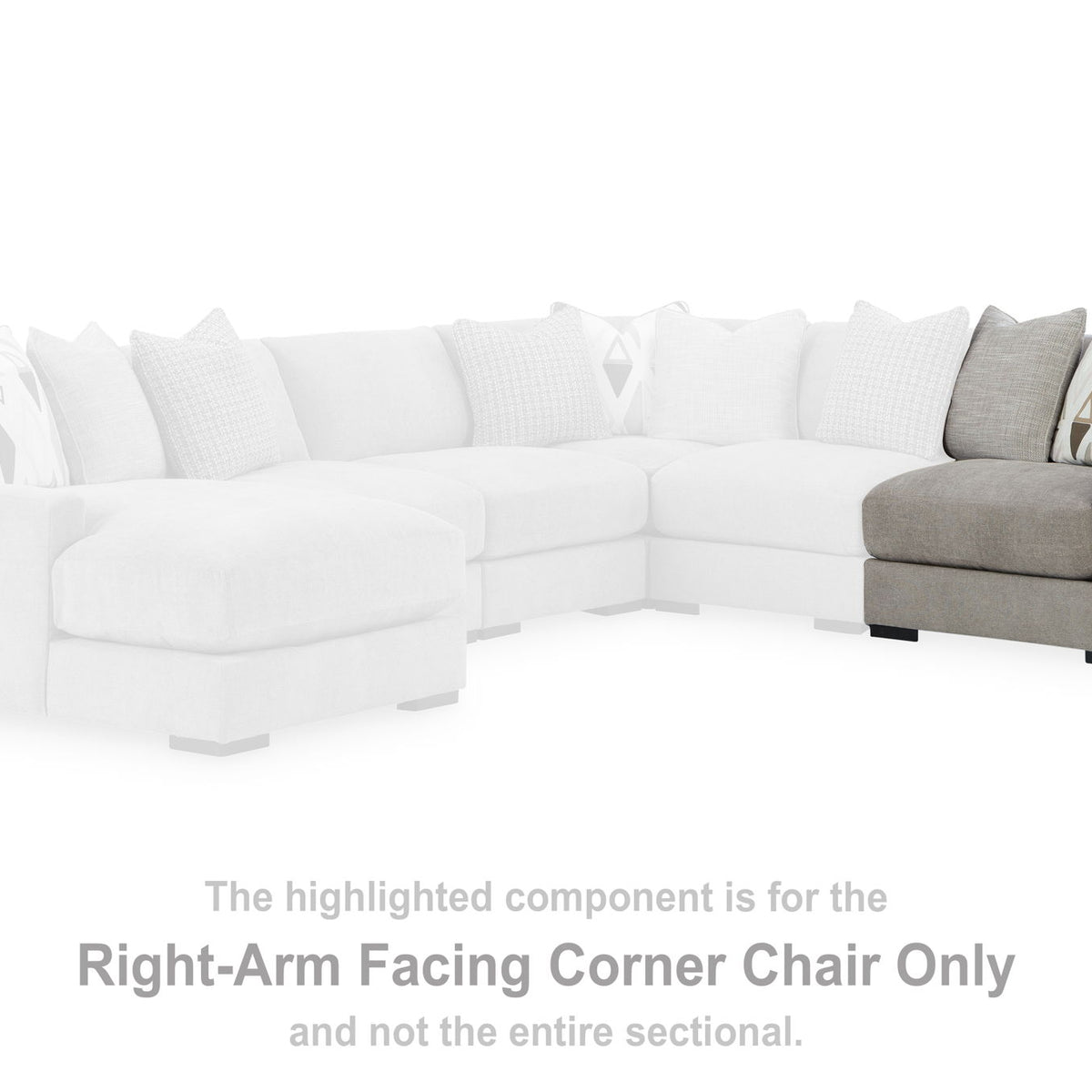 Aslan Court - Raf Corner Chair - Pebble