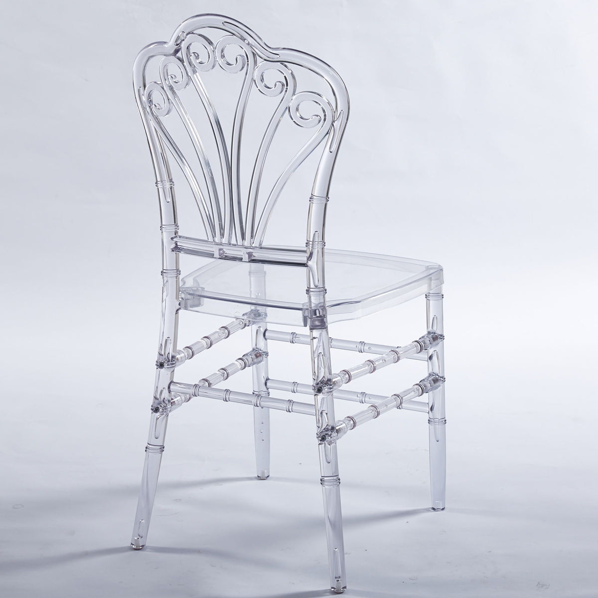 Welding Chair, Dining Chair / Plastic Seat (Set of 4) - Transparent