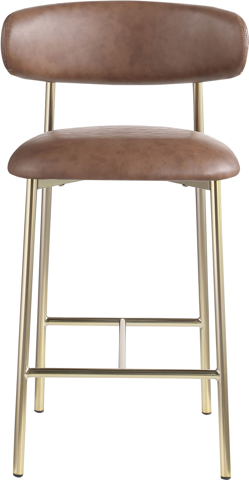 Lupita - Counter Stool With Brushed Gold Frame (Set of 2)