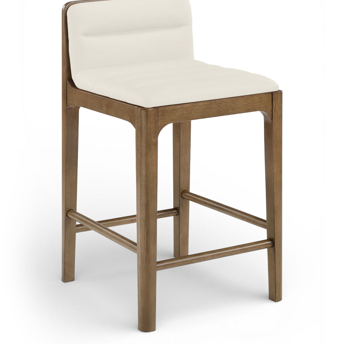 Ellis - Vegan Leather Upholstered Counter Stool (Set of 2) - Brown Base