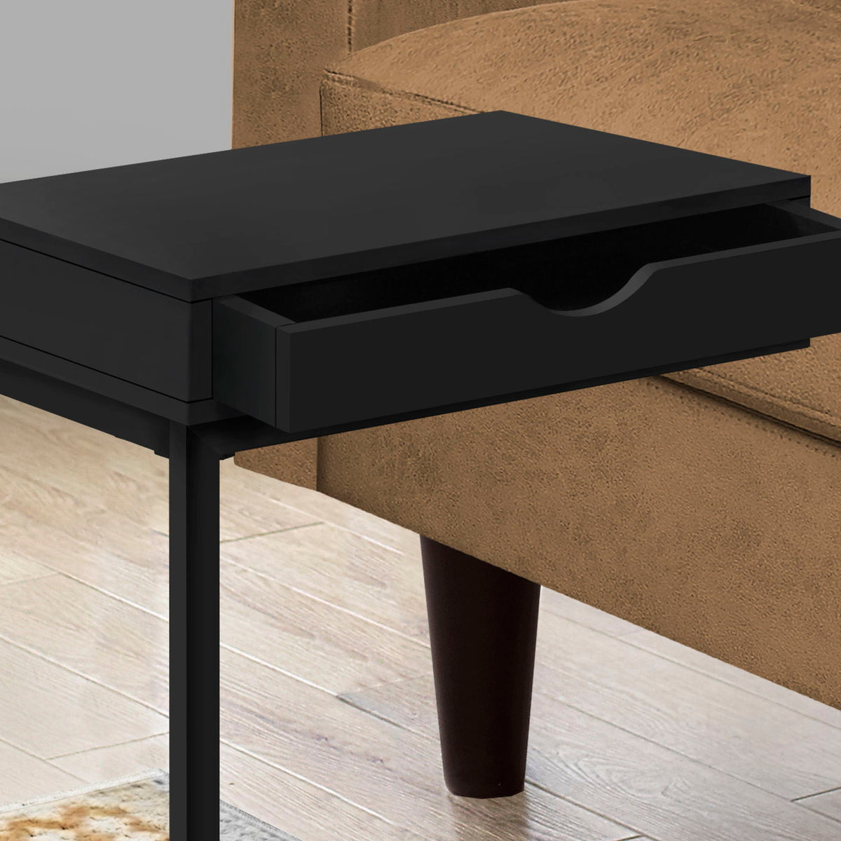 Accent Table, C - Shaped Contemporary Elegant Desig