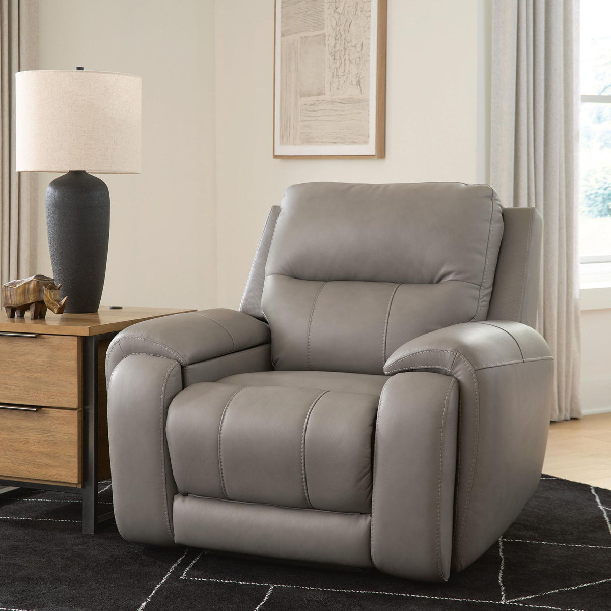 Real Moments - Power Recliner With Audio Seating - Ash