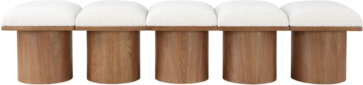 Pavilion - 5 Piece Modular Bench With Walnut Base