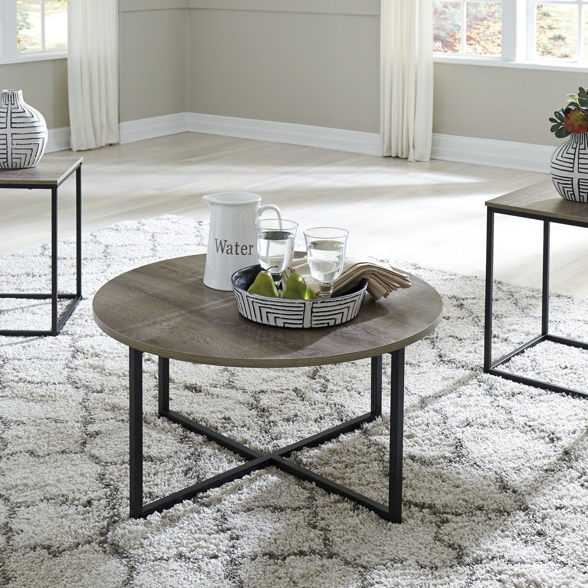 Wadeworth - Occasional Table Set (Set of 3) - Brown / Beige