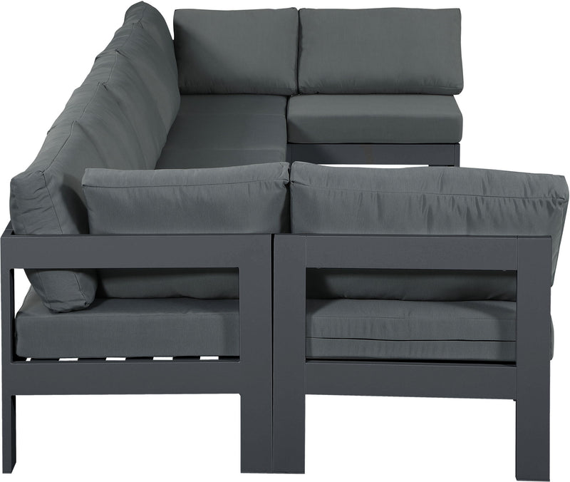 Nizuc - Outdoor Patio 7 Piece Modular Sectional With Gray Frame