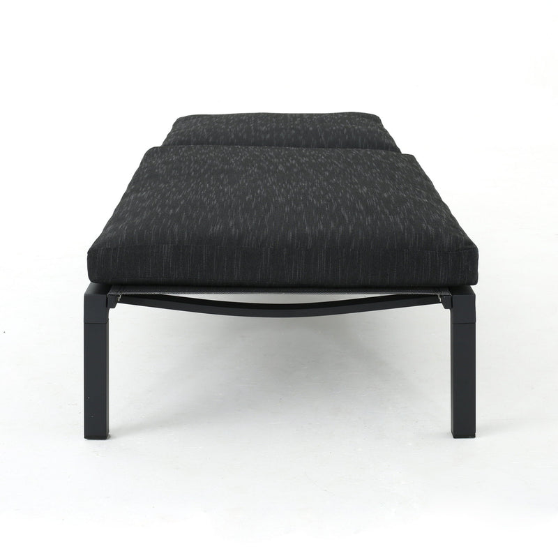 Modern Chaise Lounge With Wate Resistant Fabric Cushions