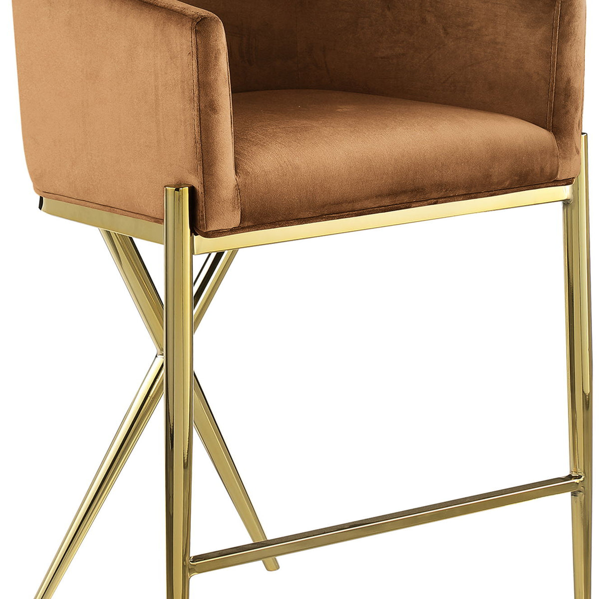 Xavier - Counter Stool with Gold Legs