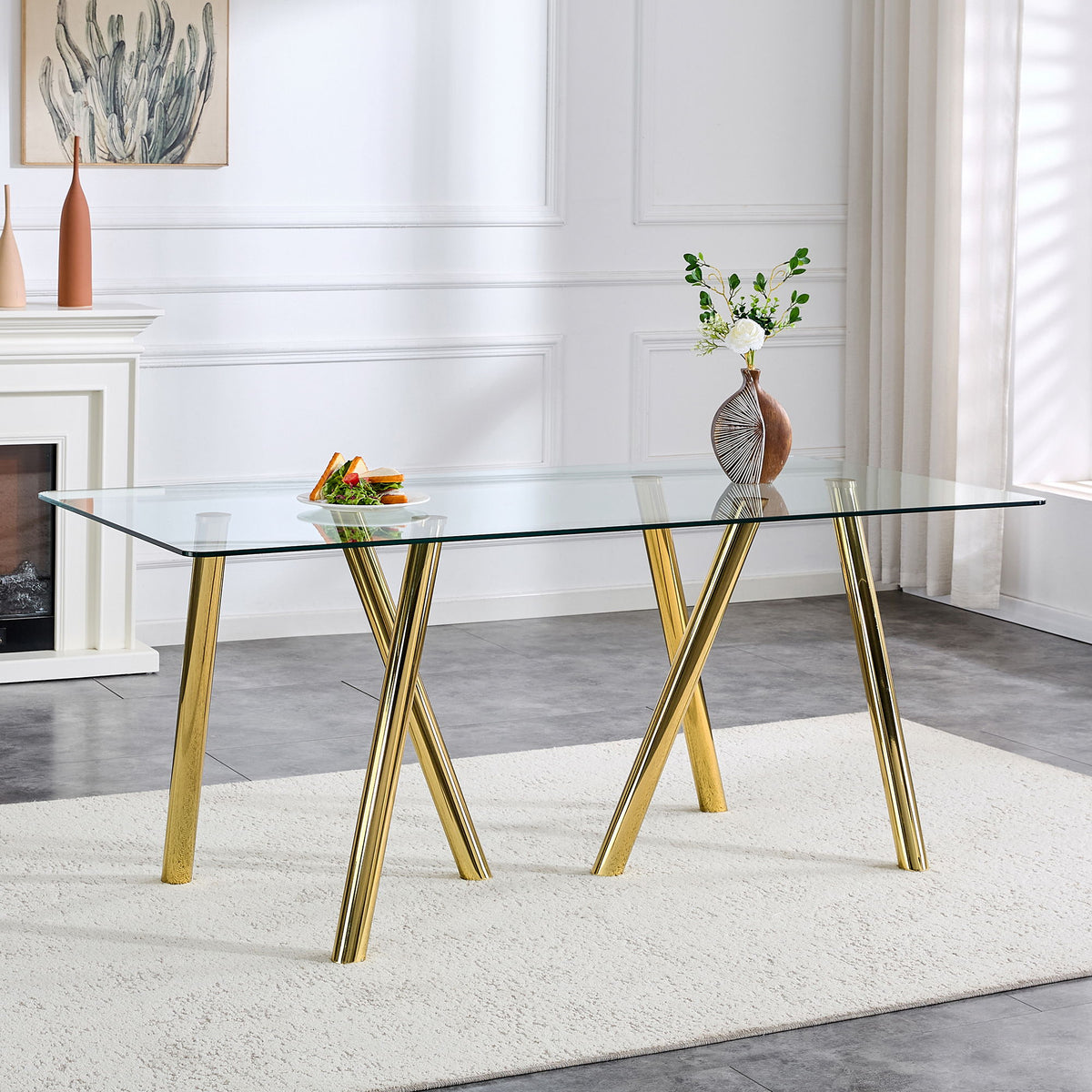 Dining Table With Transparent Surface