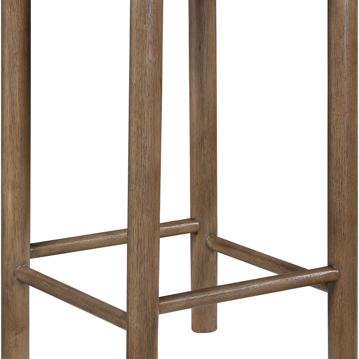Entwine - Vegan Leather Upholstered Backless Counter Stool - Painted Brown