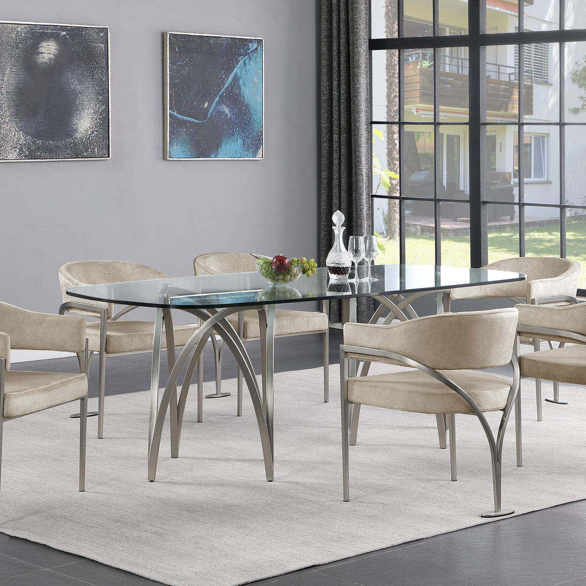 Madelyn - Dining Chair (Set of 2) - Brushed Chrome