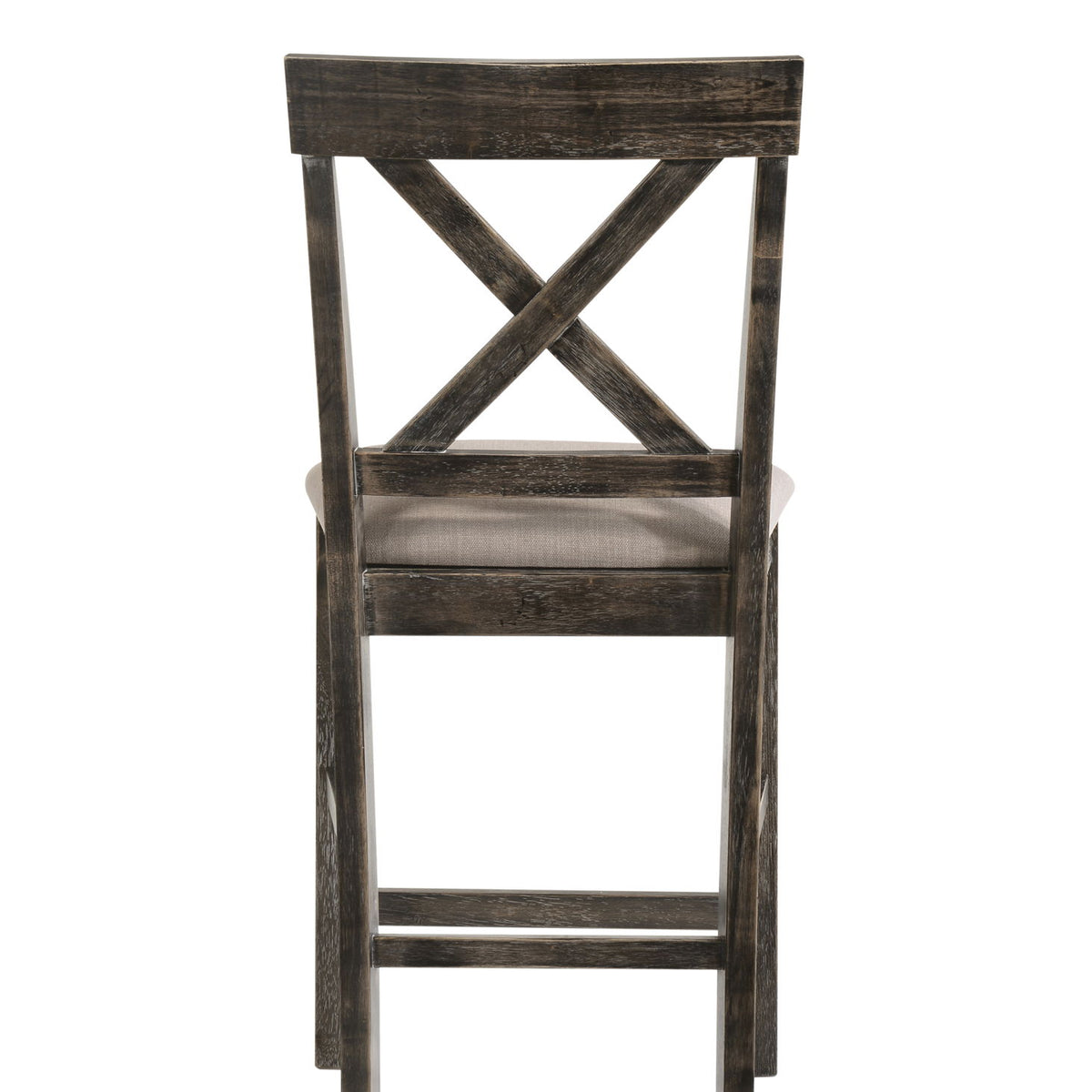Martha II - Weathered Counter Height Chair (Set of 2) - Gray / Tan