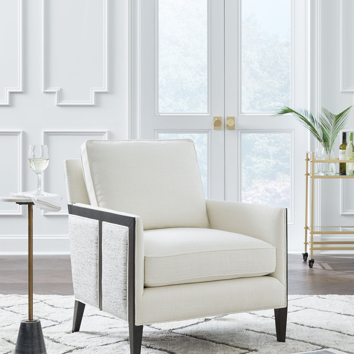 Ardenworth - Black / Ivory - Accent Chair