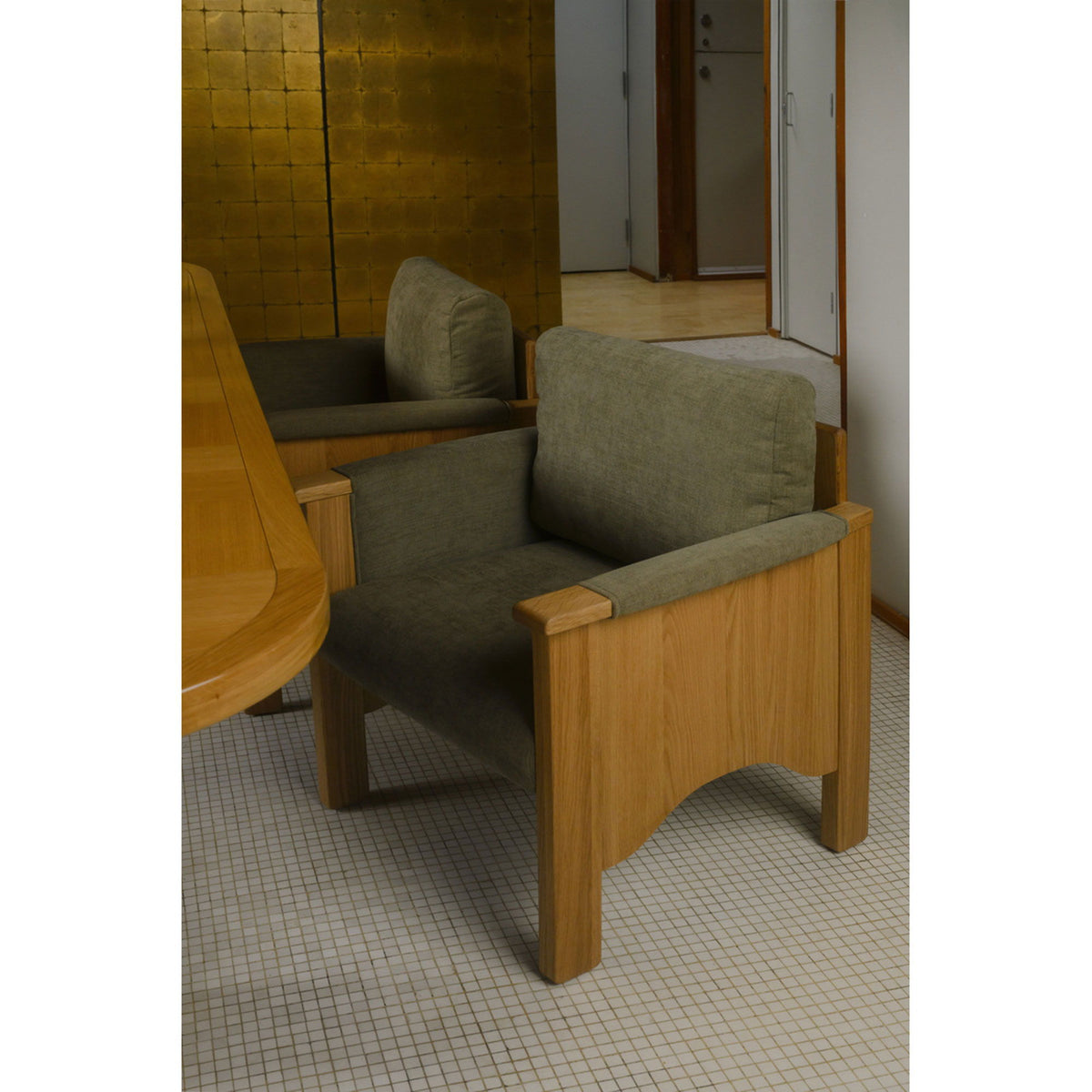 Bauer - Dining Chair - Sage Green / Light Brown