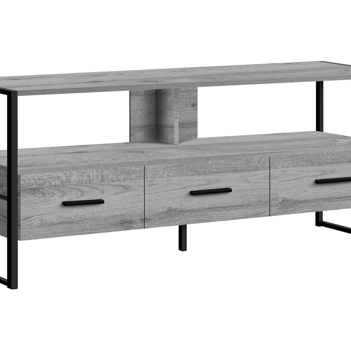 TV Stand, Console, Media Entertainment Center, Storage Drawers, Modern