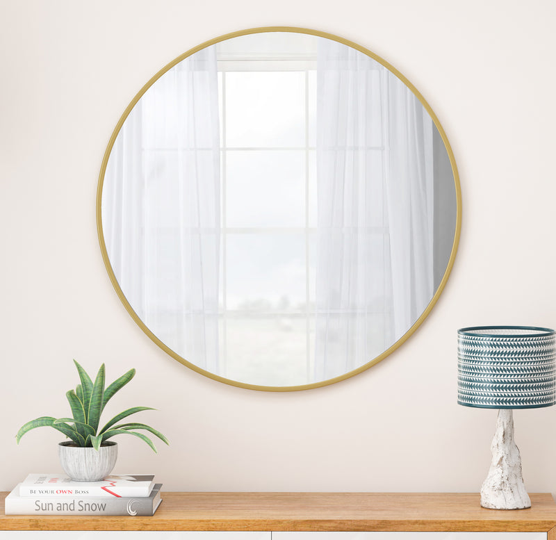 Wall Mirror Wall Mount Option Gold 36-inch