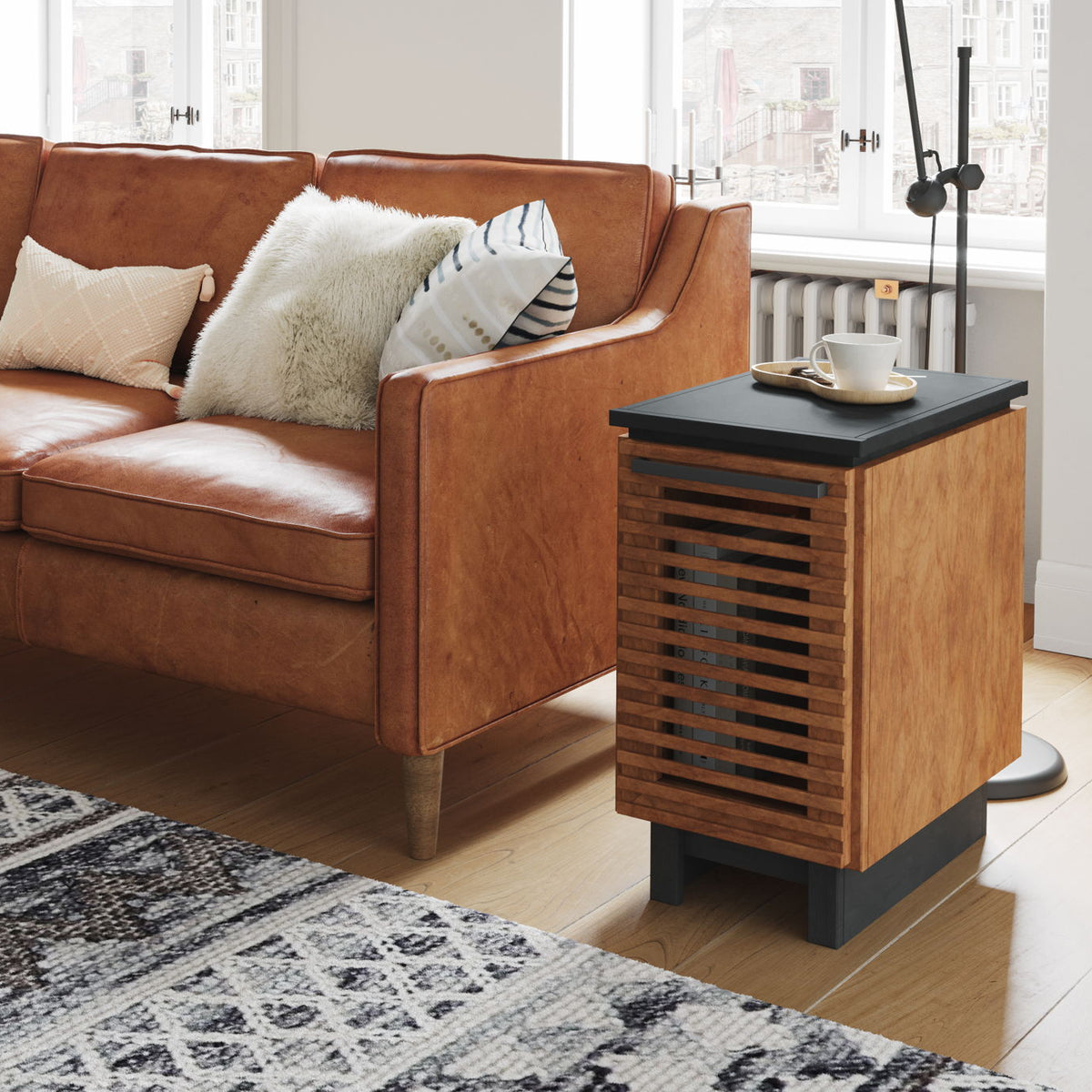 Graceland - Chairside Table, Fully Assembled - Black, Bourbon