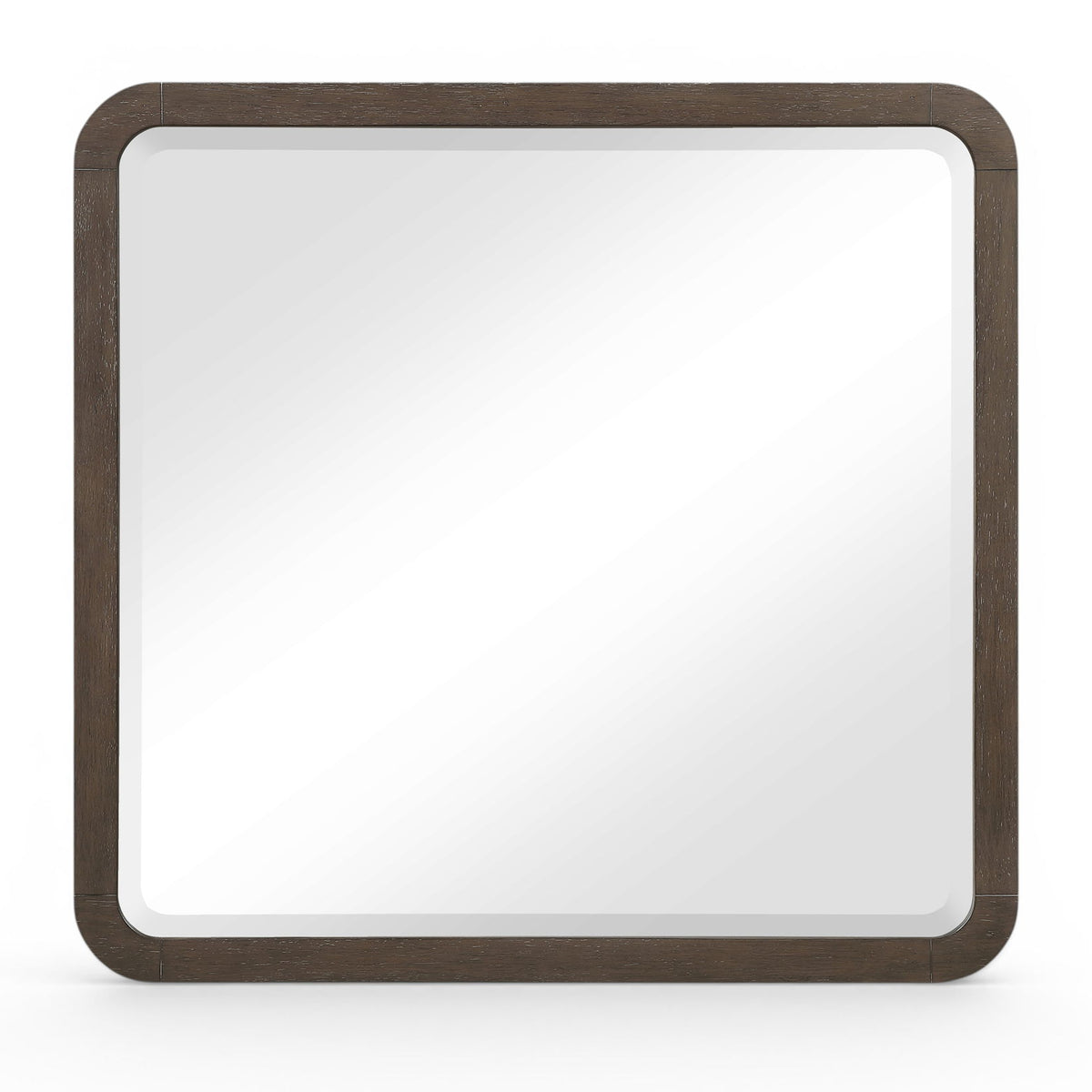 Morino - Oak Veneer And Solid Wood Mirror - Brown