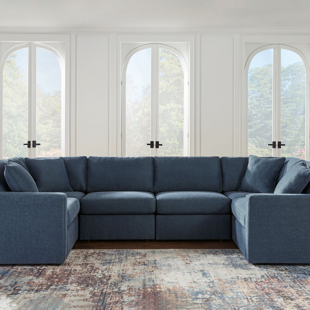Modmax - Ink - 6-Piece Sectional - Fabric