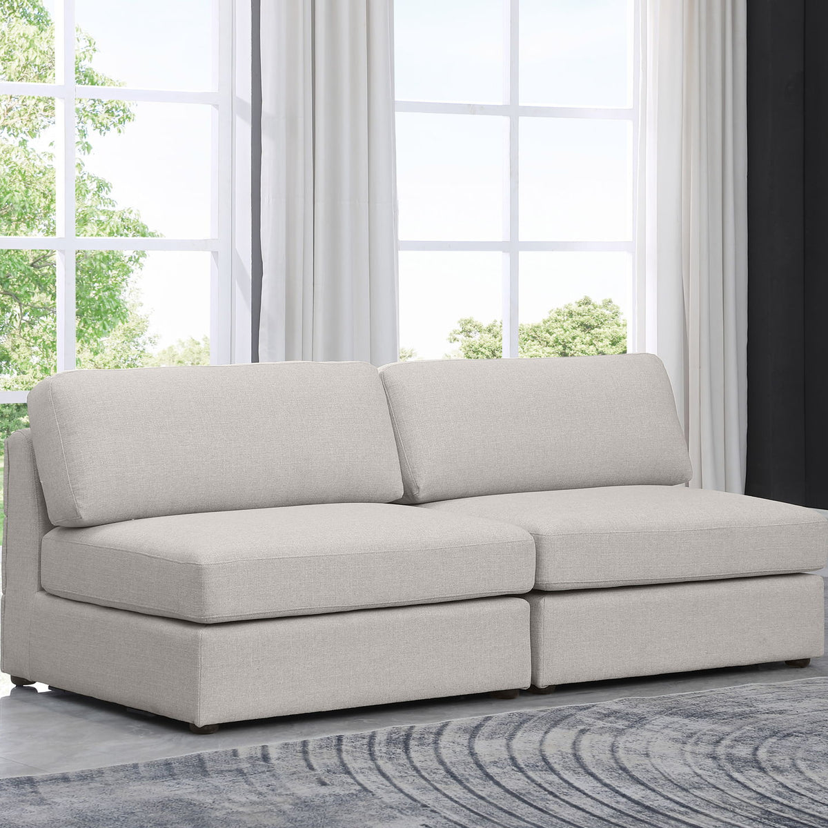 Beckham - Modular 2 Seat Armless Sofa