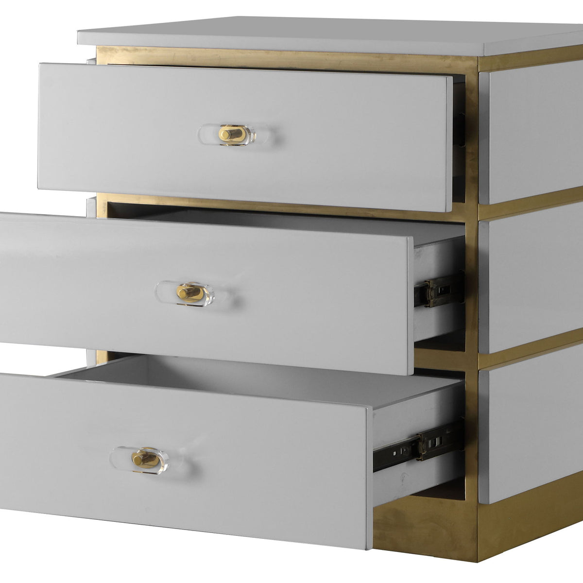 Esme - Side Table - White Lacquer