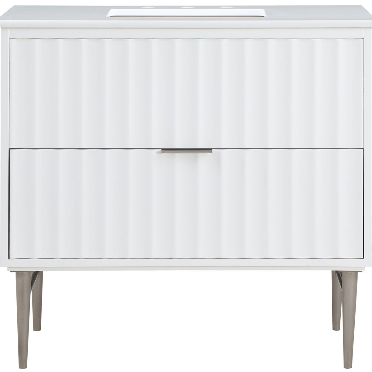 Modernist - Bathroom Vanity With Chrome Legs