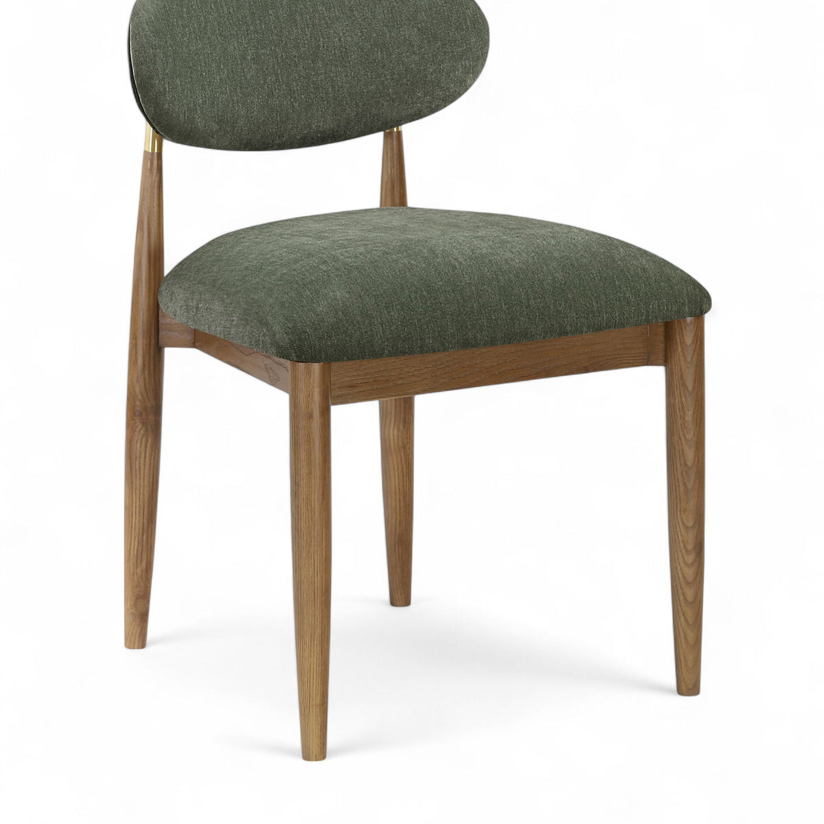 Riccio - Fabric Dining Side Chair (Set of 2) - Walnut Frame