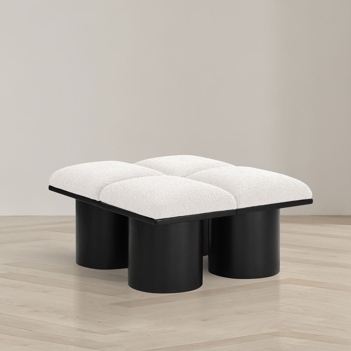 Pavilion - 4 Piece Modular Bench With Black Base