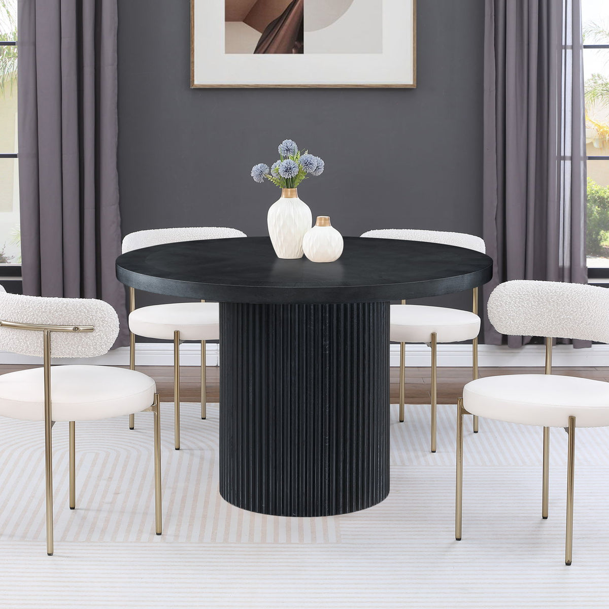 Belinda - Wood Oak Veneer Dining Table