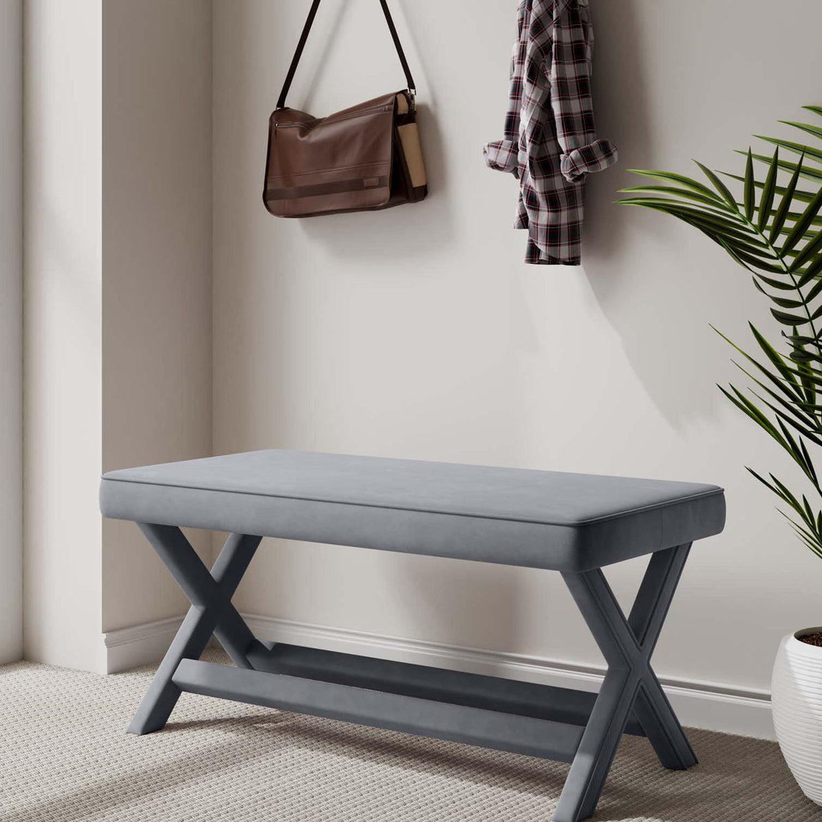 Manhattan Abigail - Velvet Accent Bench