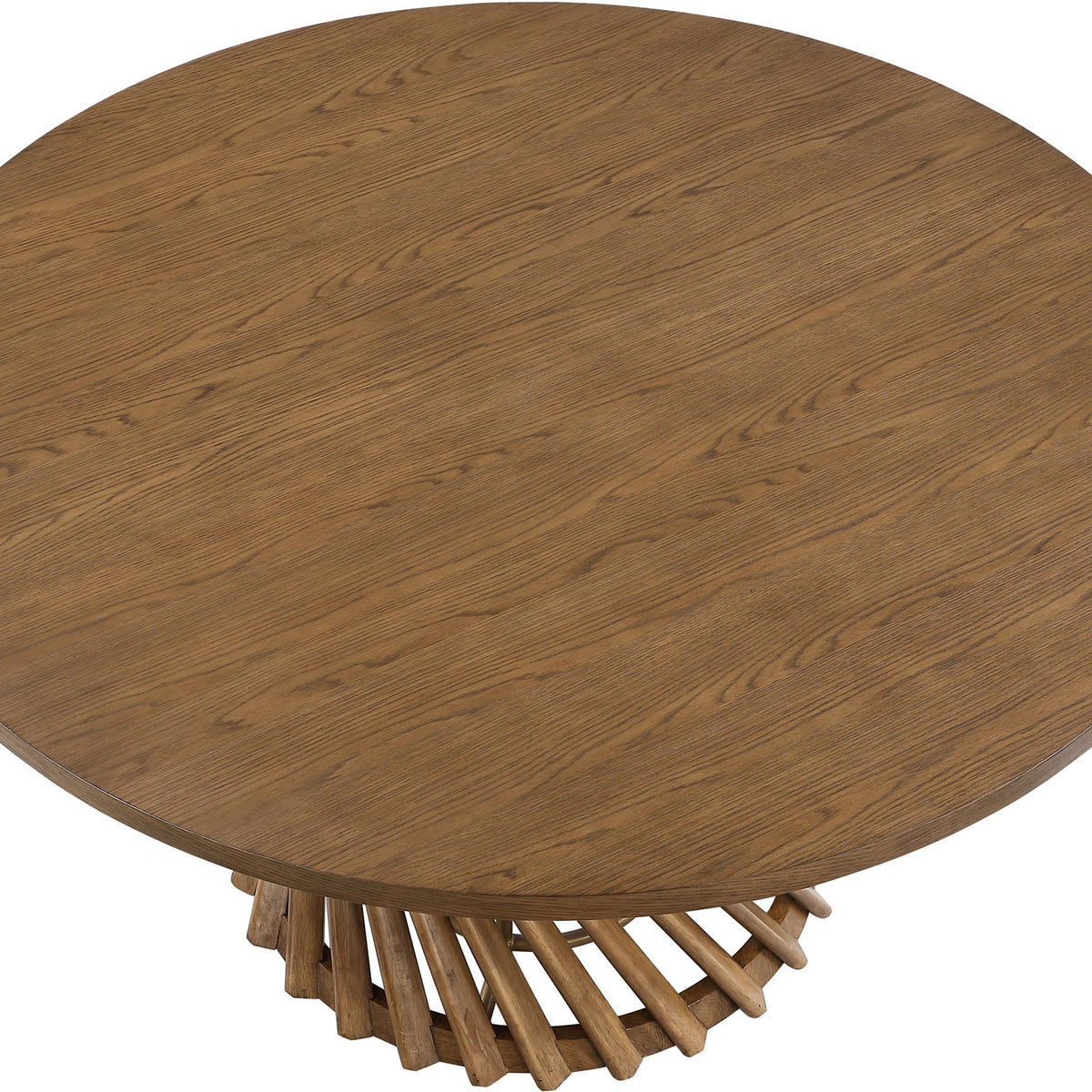 Hexon - 60" Oak Veneer And Solid Wood Dining Table - Brown