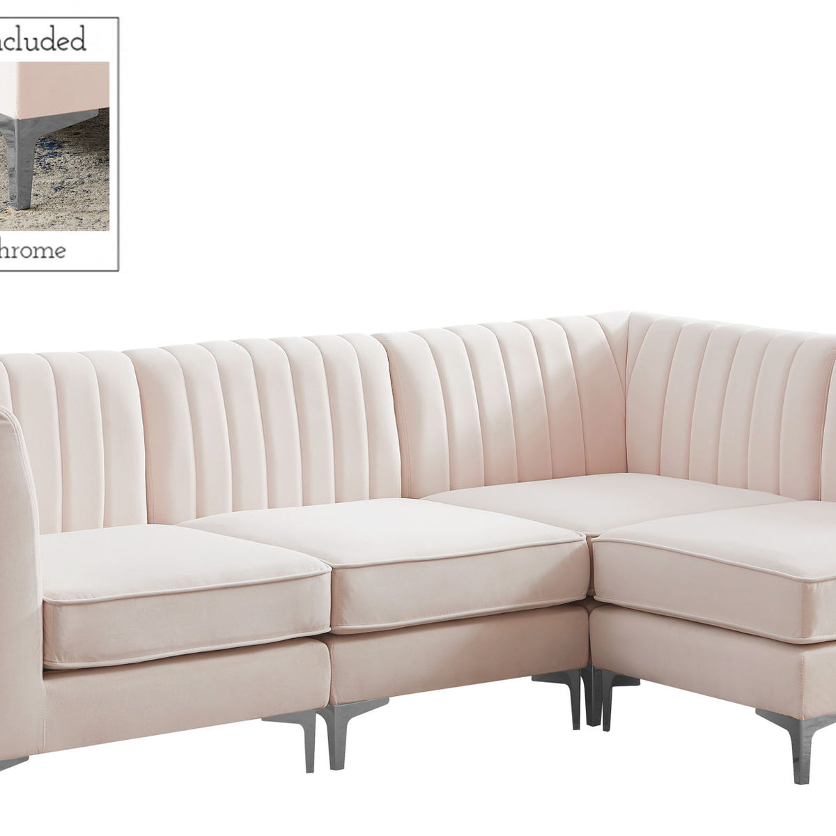 Alina - 4 Piece Modular L-Shaped Sectional