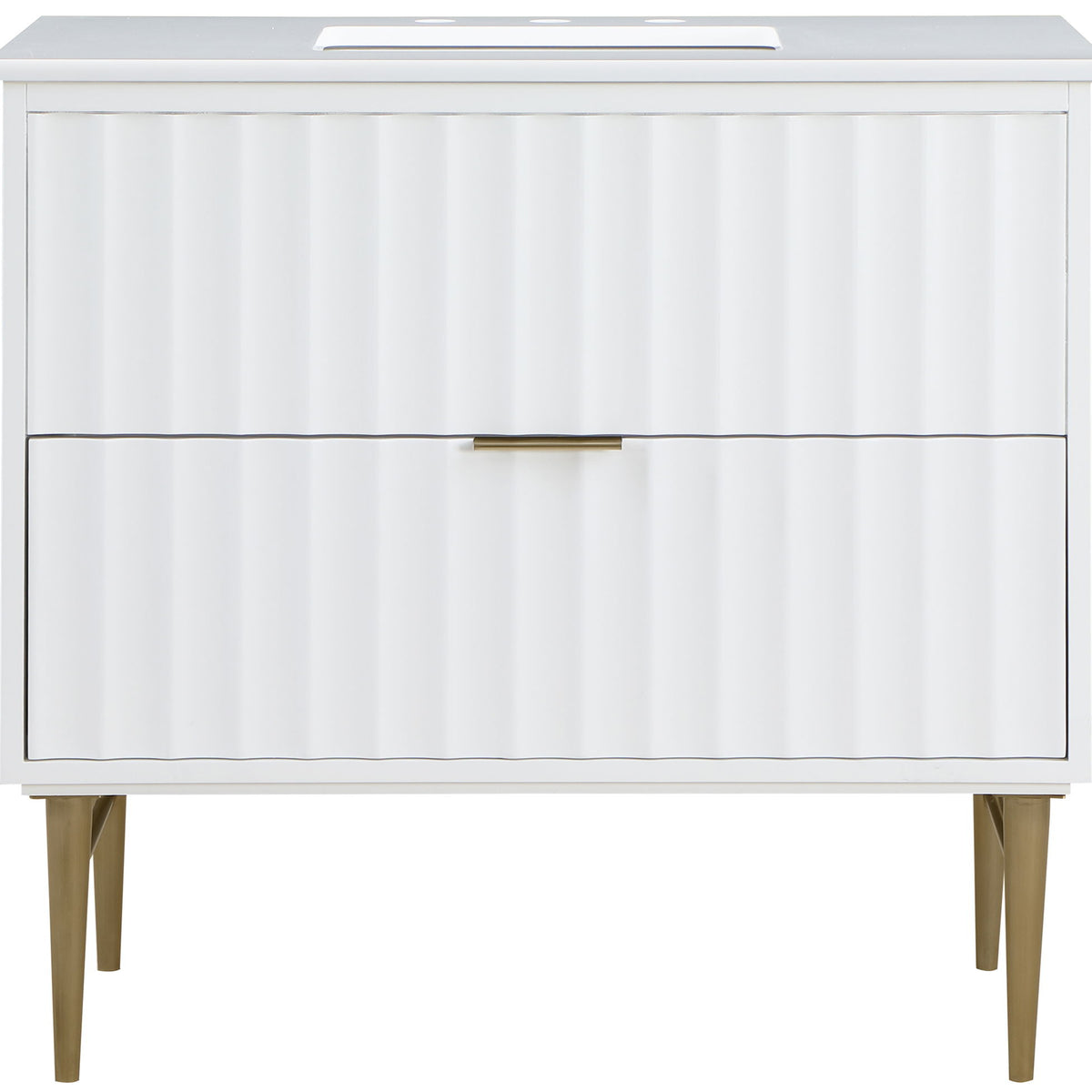 Modernist - Bathroom Vanity With Gold Legs