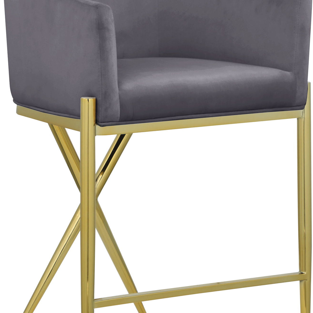 Xavier - Counter Stool with Gold Legs