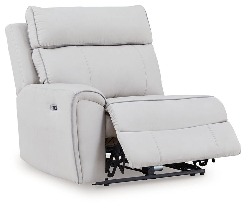 Social Pointe - LAF Zero Wall Power Recliner - Pearl / Ash