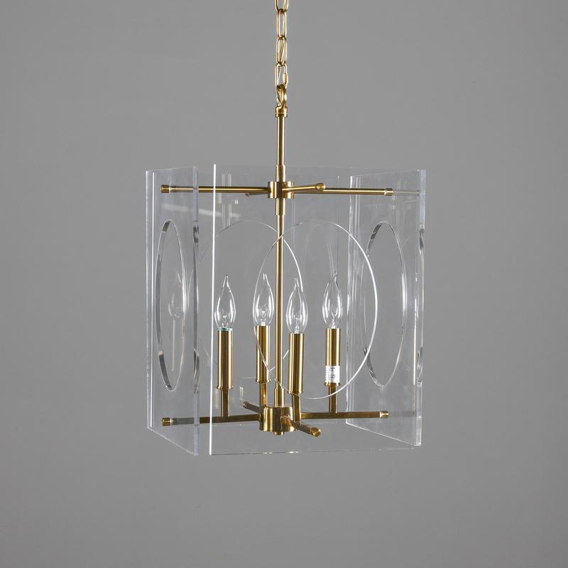 Tessa - Chandelier - Clear/Brass