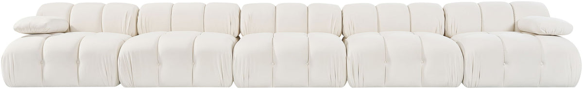 Orin - Velvet 5 Piece Modular Armless Sofa