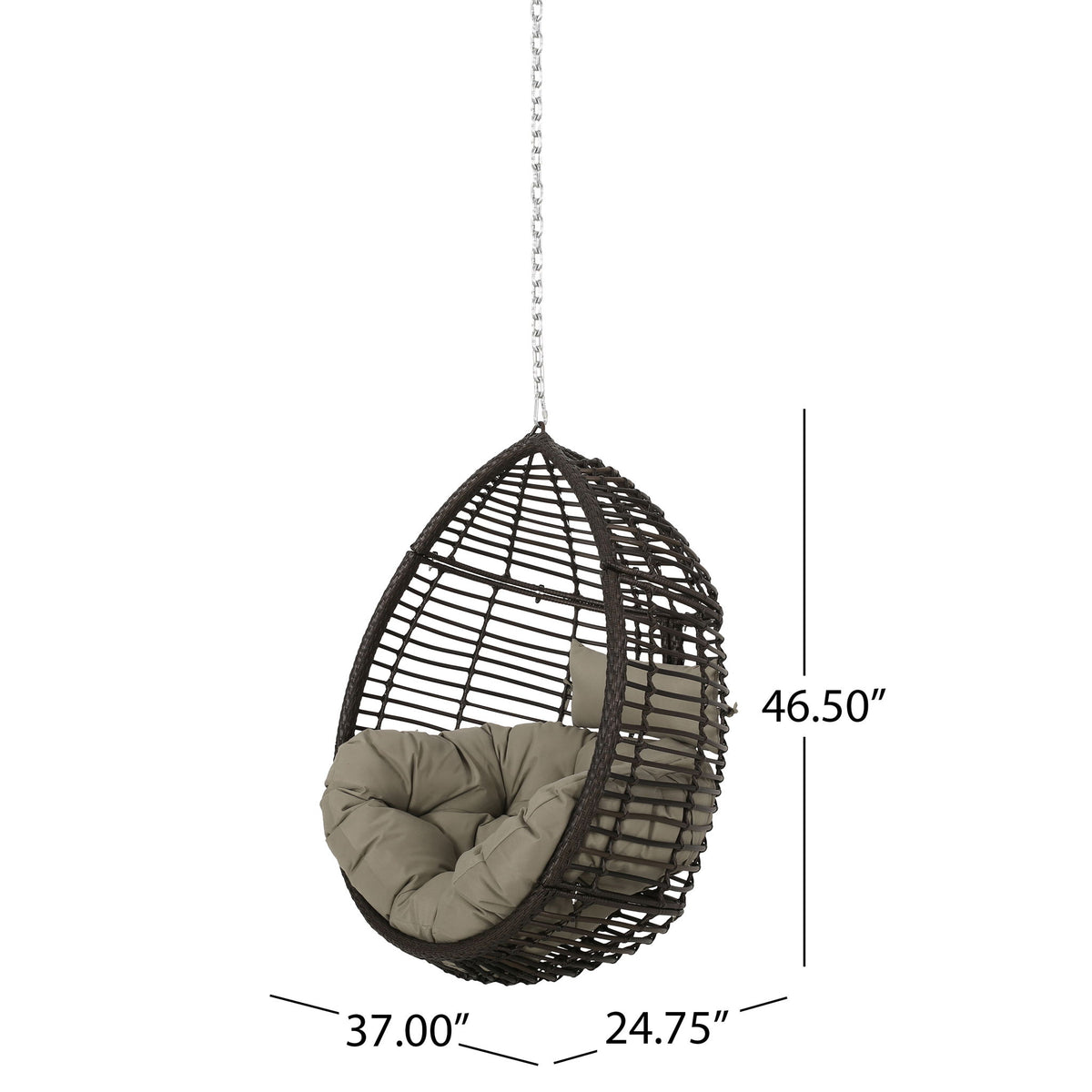 Morris Teardrop - Hanging Chair With Chain And Water Resistant Cushions