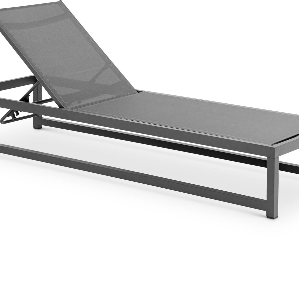 Maldives - Water Resistant Outdoor Patio Adjustable Sun Chaise Lounge Chair With Gray Base