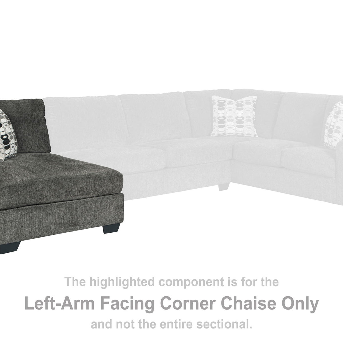 Ballinasloe - LAF Corner Chaise - Smoke