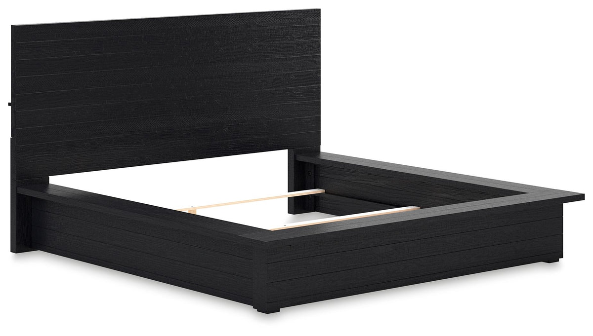 Londer - Black - California King Panel Bed