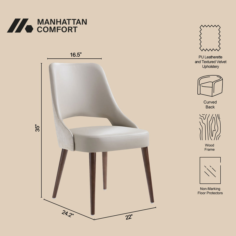 Manhattan Liora - Wood Upholstered Side Chair (Set of 2)