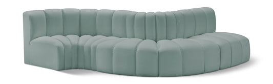 Arc - Faux Leather 5 Piece Modular Sofa